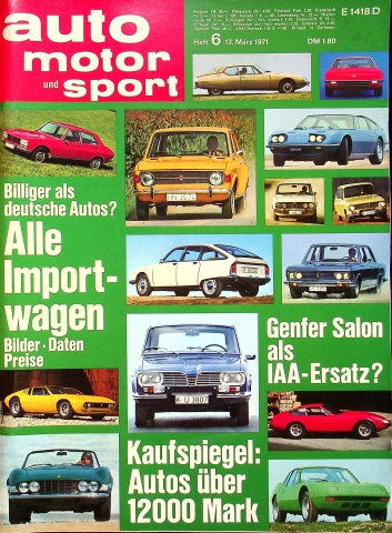Deckblatt Auto Motor und Sport (06/1971)